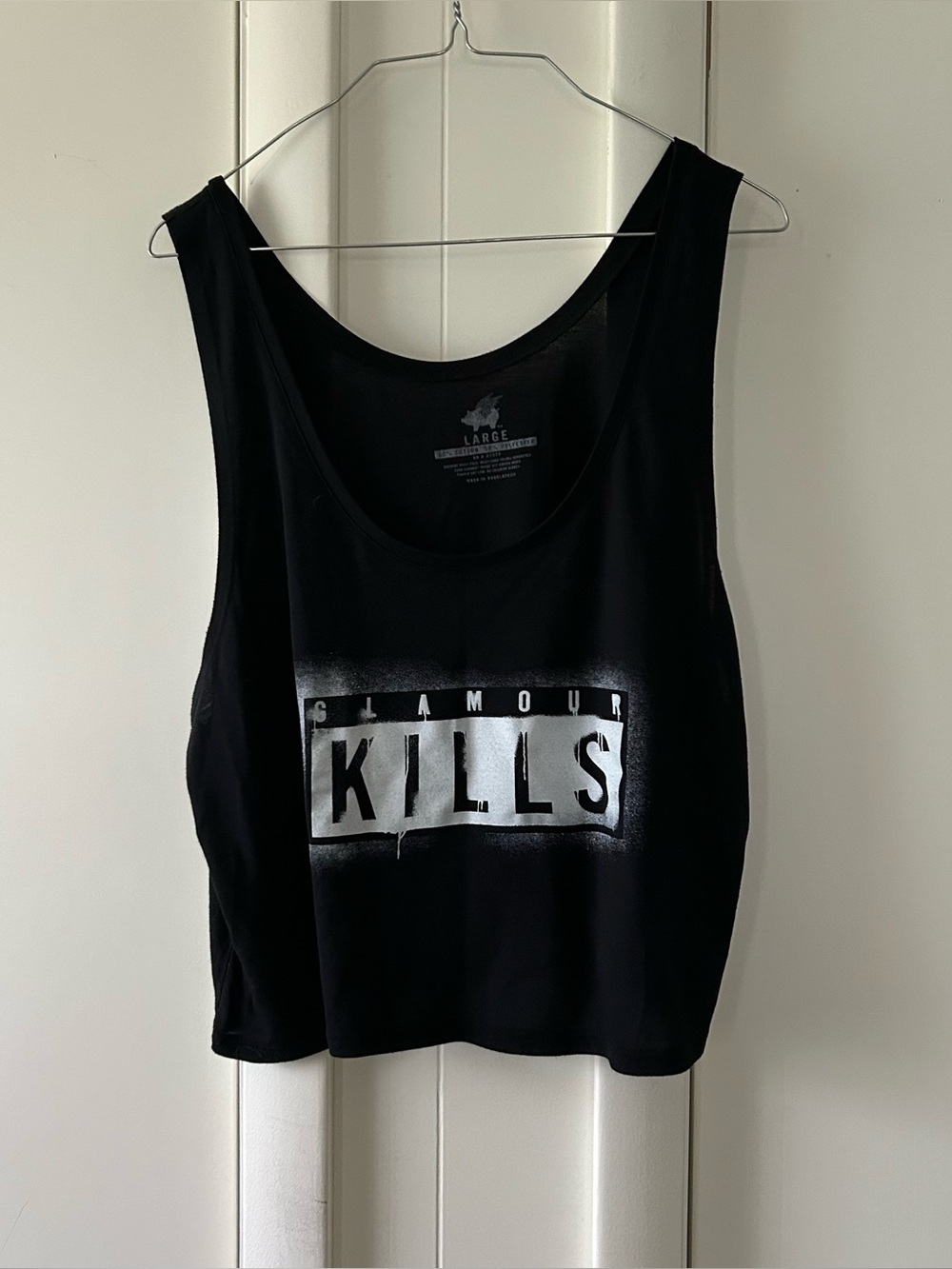 GlAMOUR KILLS Women's Black Graphic Tank Top